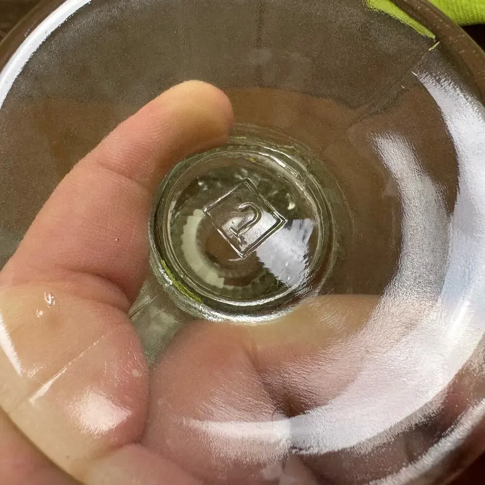 Pair‎ (2) Vintage Clear Ribbed Pedestal Glass Diner Parfait Sundae Glasses